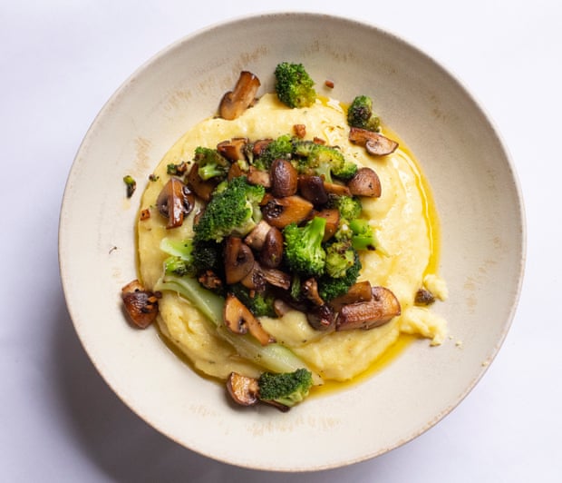 Polenta, mushrooms and broccoli | Nigel Slater | Food