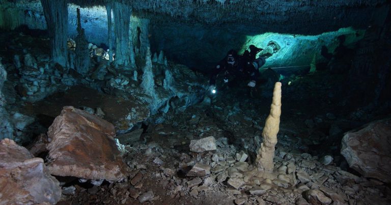 Divers find evidence of America’s first mines — and skeletons — in underwater caves