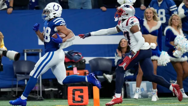 Taylor scores late 67-yarder to secure win for Colts, snap Patriots’ 7-game win streak